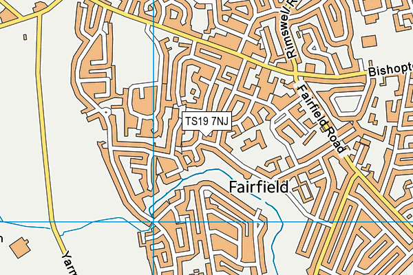 TS19 7NJ map - OS VectorMap District (Ordnance Survey)