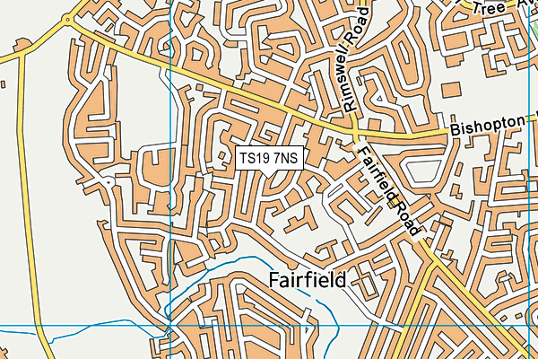 TS19 7NS map - OS VectorMap District (Ordnance Survey)