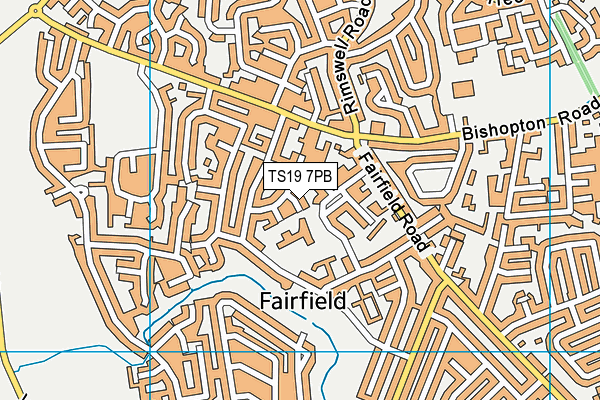 TS19 7PB map - OS VectorMap District (Ordnance Survey)