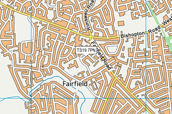 TS19 7PN map - OS VectorMap District (Ordnance Survey)