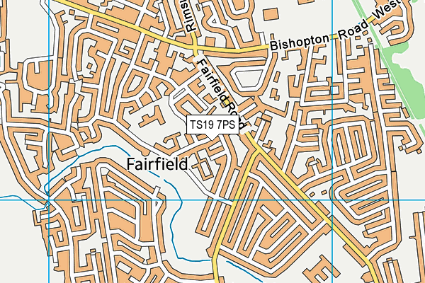 TS19 7PS map - OS VectorMap District (Ordnance Survey)