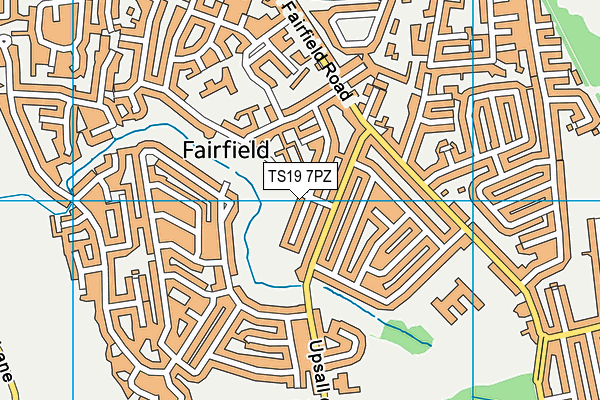 TS19 7PZ map - OS VectorMap District (Ordnance Survey)