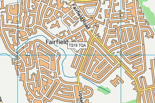 TS19 7QA map - OS VectorMap District (Ordnance Survey)