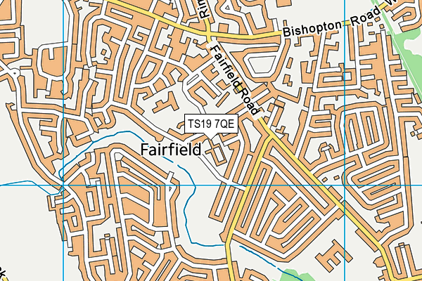 TS19 7QE map - OS VectorMap District (Ordnance Survey)