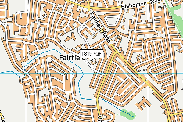 TS19 7QF map - OS VectorMap District (Ordnance Survey)