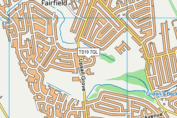 TS19 7QL map - OS VectorMap District (Ordnance Survey)