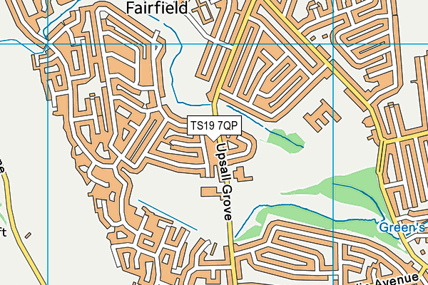 TS19 7QP map - OS VectorMap District (Ordnance Survey)