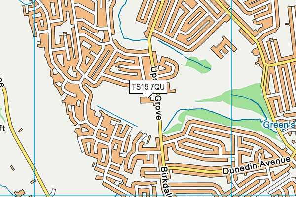 TS19 7QU map - OS VectorMap District (Ordnance Survey)