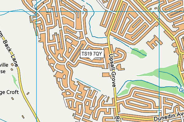 TS19 7QY map - OS VectorMap District (Ordnance Survey)