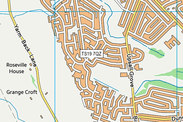 TS19 7QZ map - OS VectorMap District (Ordnance Survey)