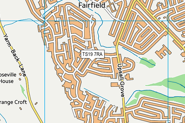 TS19 7RA map - OS VectorMap District (Ordnance Survey)