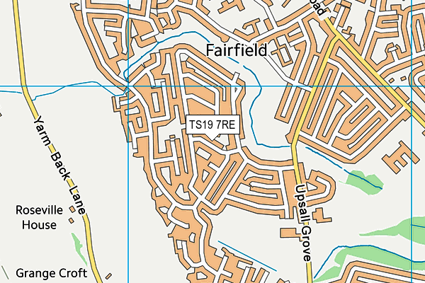 TS19 7RE map - OS VectorMap District (Ordnance Survey)