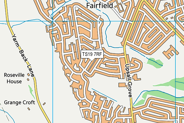 TS19 7RF map - OS VectorMap District (Ordnance Survey)