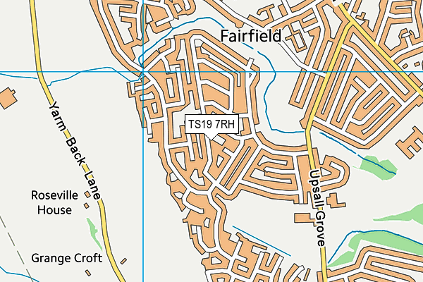 TS19 7RH map - OS VectorMap District (Ordnance Survey)