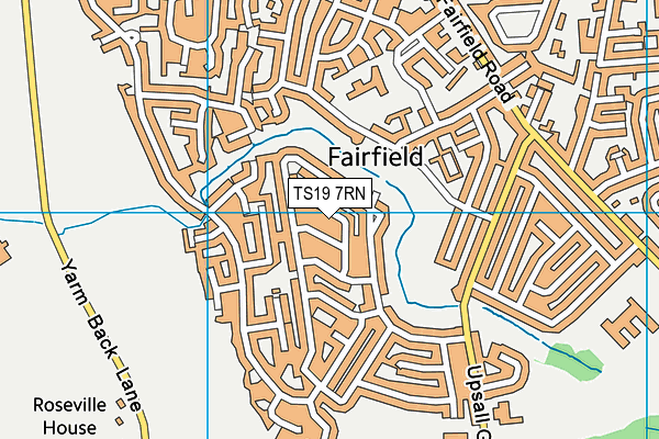 TS19 7RN map - OS VectorMap District (Ordnance Survey)