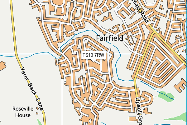 TS19 7RW map - OS VectorMap District (Ordnance Survey)