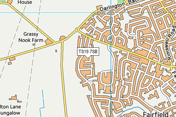 TS19 7SB map - OS VectorMap District (Ordnance Survey)