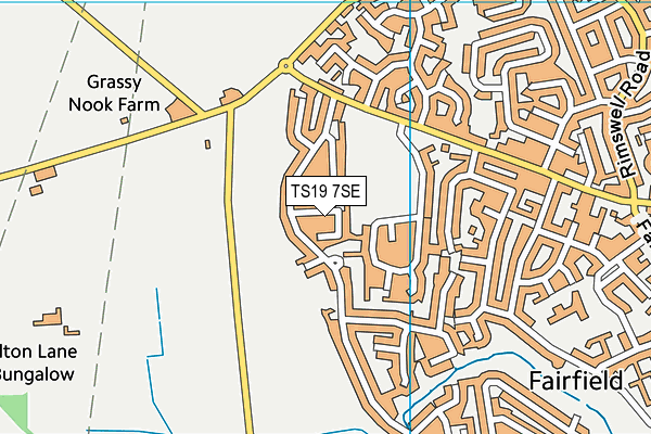 TS19 7SE map - OS VectorMap District (Ordnance Survey)