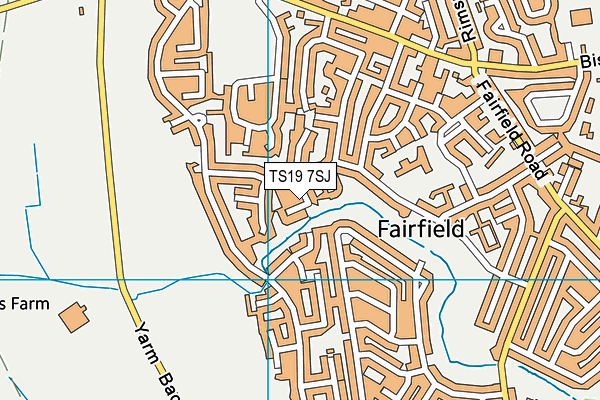 TS19 7SJ map - OS VectorMap District (Ordnance Survey)