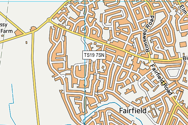 TS19 7SN map - OS VectorMap District (Ordnance Survey)