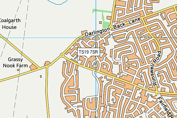 TS19 7SR map - OS VectorMap District (Ordnance Survey)