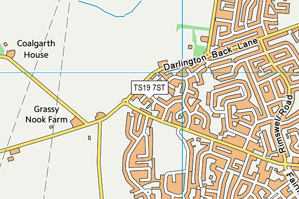 TS19 7ST map - OS VectorMap District (Ordnance Survey)