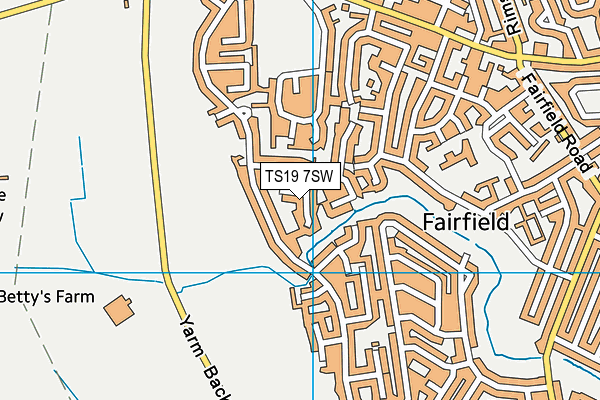 TS19 7SW map - OS VectorMap District (Ordnance Survey)