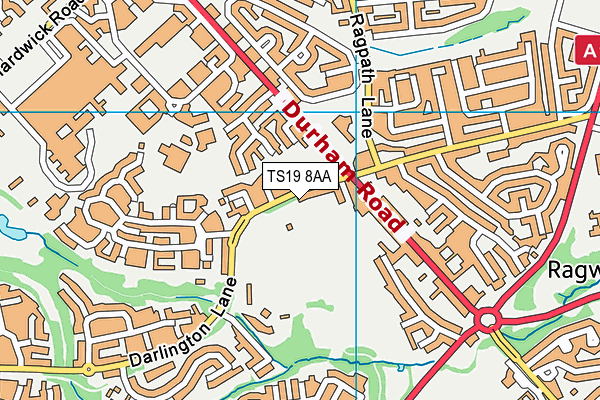 TS19 8AA map - OS VectorMap District (Ordnance Survey)