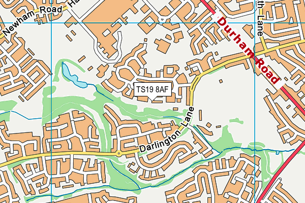 TS19 8AF map - OS VectorMap District (Ordnance Survey)