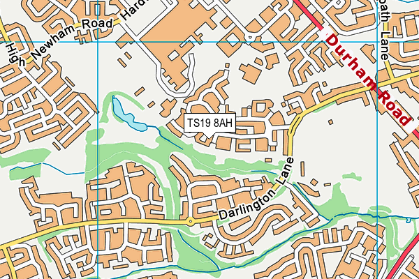 TS19 8AH map - OS VectorMap District (Ordnance Survey)