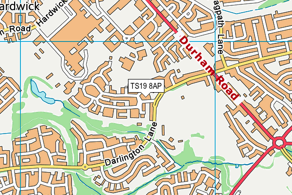 TS19 8AP map - OS VectorMap District (Ordnance Survey)