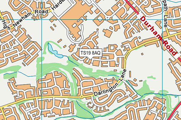 TS19 8AQ map - OS VectorMap District (Ordnance Survey)