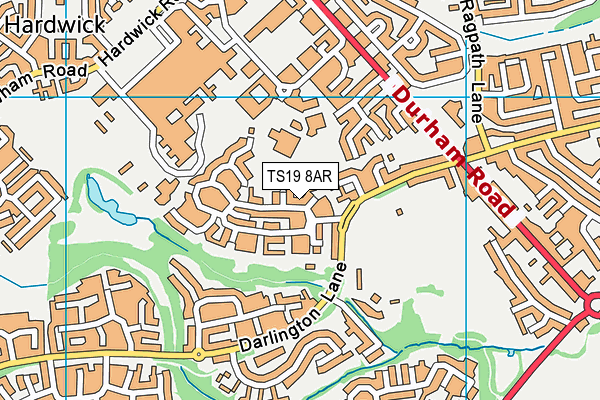 TS19 8AR map - OS VectorMap District (Ordnance Survey)