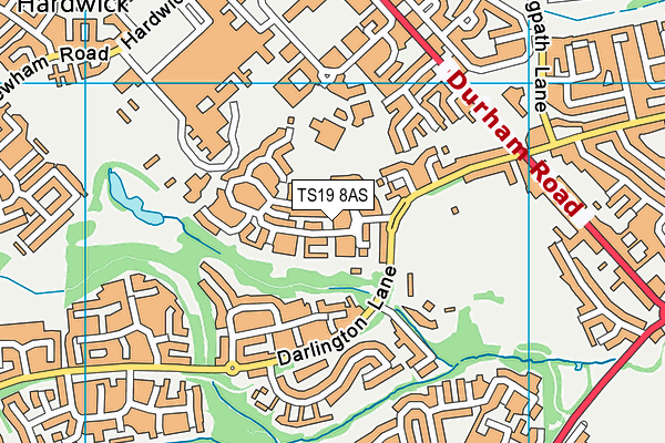 TS19 8AS map - OS VectorMap District (Ordnance Survey)