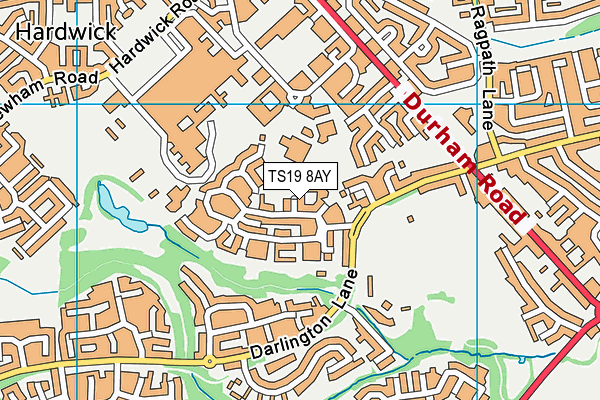 TS19 8AY map - OS VectorMap District (Ordnance Survey)