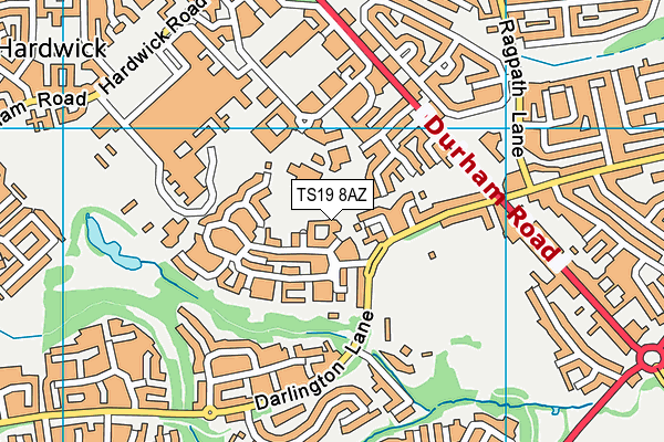 TS19 8AZ map - OS VectorMap District (Ordnance Survey)