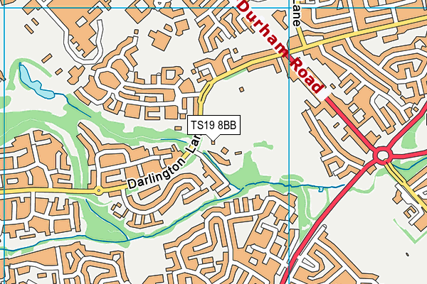 TS19 8BB map - OS VectorMap District (Ordnance Survey)