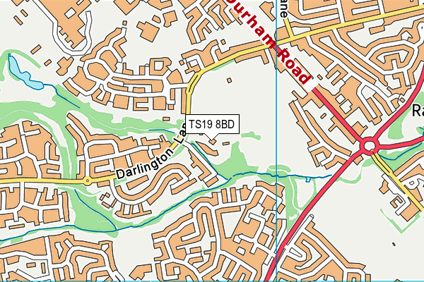 TS19 8BD map - OS VectorMap District (Ordnance Survey)