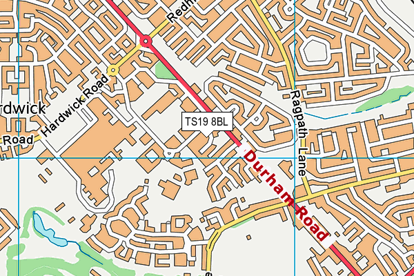 TS19 8BL map - OS VectorMap District (Ordnance Survey)