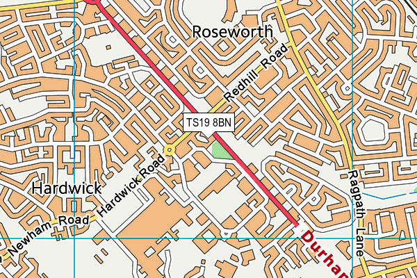 TS19 8BN map - OS VectorMap District (Ordnance Survey)