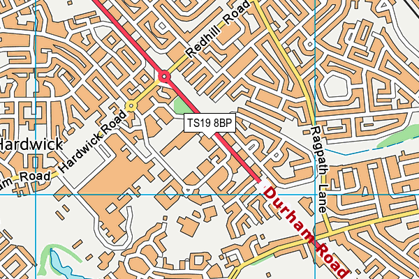 TS19 8BP map - OS VectorMap District (Ordnance Survey)