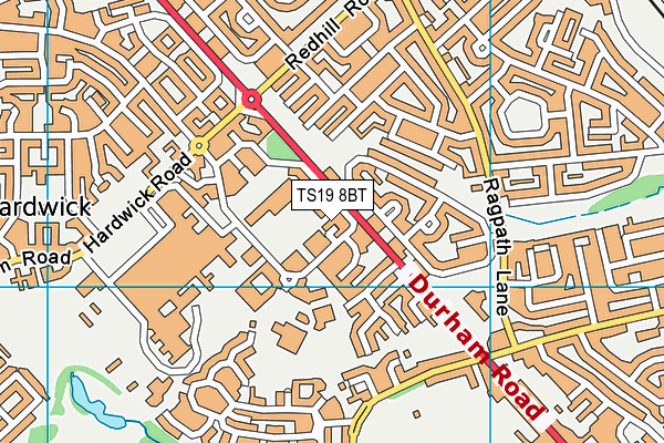 TS19 8BT map - OS VectorMap District (Ordnance Survey)