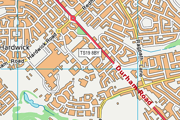 TS19 8BY map - OS VectorMap District (Ordnance Survey)