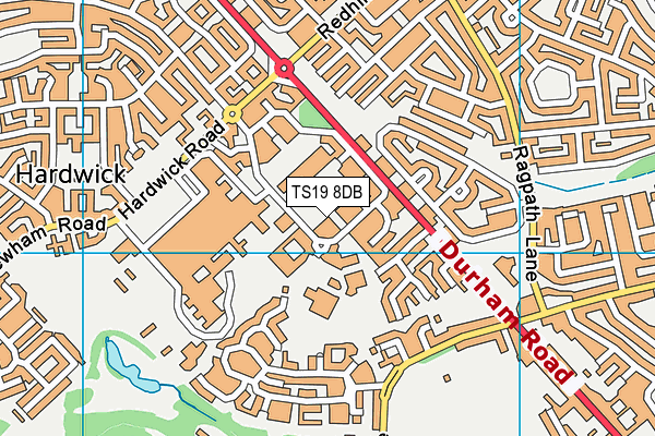 TS19 8DB map - OS VectorMap District (Ordnance Survey)