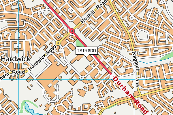 TS19 8DD map - OS VectorMap District (Ordnance Survey)