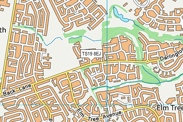 TS19 8EJ map - OS VectorMap District (Ordnance Survey)