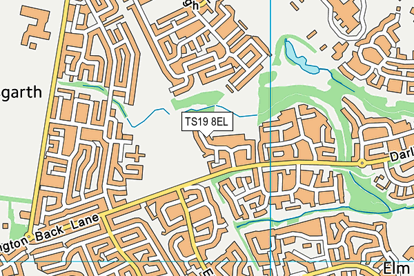 TS19 8EL map - OS VectorMap District (Ordnance Survey)