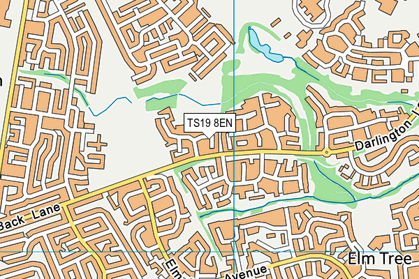 TS19 8EN map - OS VectorMap District (Ordnance Survey)