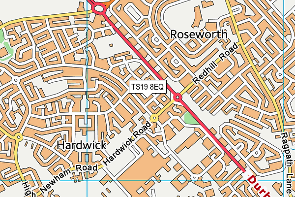 TS19 8EQ map - OS VectorMap District (Ordnance Survey)