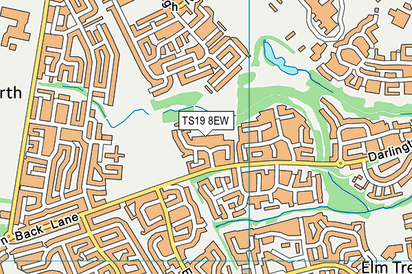 TS19 8EW map - OS VectorMap District (Ordnance Survey)